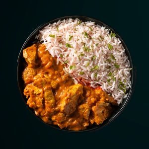 Bagara rice with Chicken curry