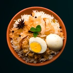 Bagara rice with Egg curry